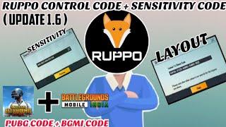 RUPPO CONTROL CODE AND SENSITIVITY SETTINGS  WORLD BEST PUBG PLAYER SENSITIVITY AND LAYOUT CODE