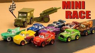 Can Mater keep up? Hes not a Race Car Mini Racers Cars roll through Radiator Springs