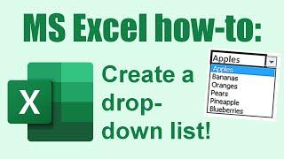 Excel create a drop down list