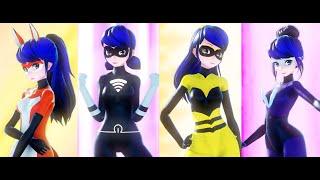 【MMD Miraculous】Ladybug Transformations FANMADE【60fps】