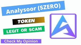 Analysoor ZERO Token is a Legit or Scam  Is ZERO token Legit or Scam ?