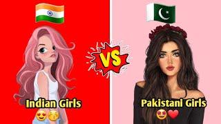 Indian girls vs Pakistani girls  #ind vs #pak lifestyle.