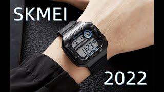 New SKMEI 2022 Dual Time Display Square Men Digital Watch