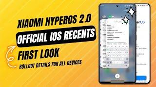 HyperOS 2.0 official iOS recents revealed - First look with rollout details 