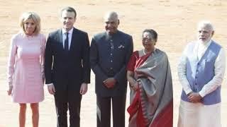 French President Emmanuel Macron gets warm welcome at Rashtrapati Bhavan