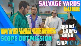 GTA Online How to Buy Salvage Yard Robbery Business and start Yusuf Amirs Missions Scope Out Guide