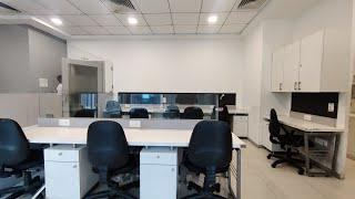 2 CABINS 1 CONFERENCE 12 WORK STATIONS FURNISHED OFFICE ON RENT IN TECHNIPLEX PARK MALAD WEST.