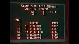 Спартак 5-1 Тулуза. Кубок УЕФА 19861987