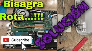 reparación bisagra Toshiba l55 con producto EPOXI-MIL.