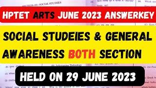 HPTET ARTS JUNE 2023 Answerkey  Solved question paper #hptet #hptetarts #hptetanswerkey