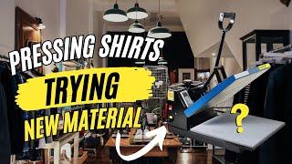 Printing shirts and trying new product.