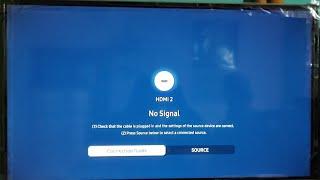 Samsung Smart Tv No Signal Problem  Samsung Smart Tv No Signal Problem Solution