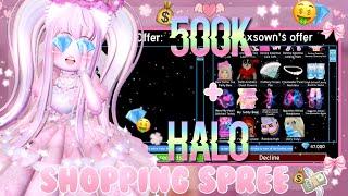 500K + HALO MEGA SHOPPING SPREE Roblox Royale High