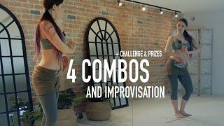 4 DANCE COMBINATIONS  FREE Choreography class  Tribal Fusion Bellydance & Improvisation Olga Meos