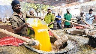 Indian Street Food of Hyderabad - Making HALEEM SPICY Brain Curry + The BEST Street Food in India