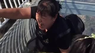 Funny Woman Cries on Scary Bridge 2018