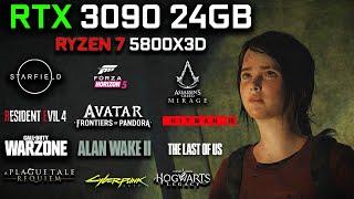 RTX 3090 24GB + RYZEN 7 5800X3D Test in 12 Games at 1440p  2024