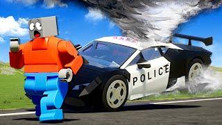 LEGO TORNADO SURVIVAL DURING POLICE CHASE