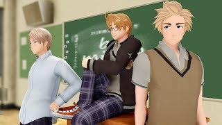 MMD Hetalia Gakuen - Hey Mama Dance BattleYaoi Story 2