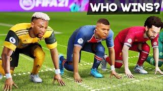 FIFA 21 PACESPEED TEST  Who is the fastest player in the game?