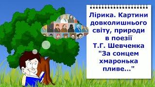 Лірика. Т.Г. Шевченко За сонцем хмаронька пливе.... Відеоурок з української літератури 5 клас НУШ