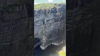 Lad lands on a bird after jumping off big cliff in Scotland