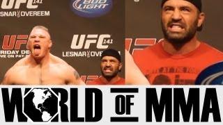 Joe Rogans Reaction to Brock Lesnar at UFC 141 Weigh-ins