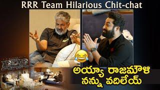 RRR Team FUNNY Chit-chat  Jr Ntr  Ram Charan  Rajamouli  GS Media