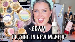 GRWM USING NEW MAKEUP FOCALLURE  CHARLOTTE TILBURY  OS OFRA AND MORE  HOTMESS MOMMA MD