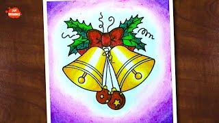 How to Draw Christmas Bell Step by Step  How to Draw Christmas Bell Easy  Christmas Bell Drawing