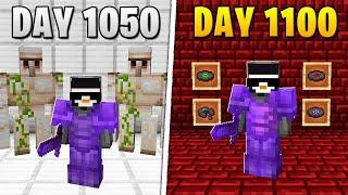 I Survived 1100 Days in HARDCORE Minecraft...