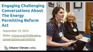 CCL Training Engaging Challenging Conversations About The Energy Permitting Reform Act