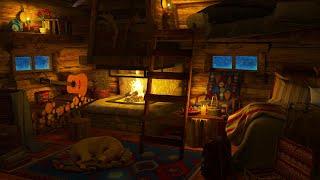 Cozy Winter Hut Ambience - Your REFUGE from Stress Insomnia for Sleep & Relaxation  8 Hours  4K