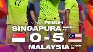 AFF U19 CHAMPIONSHIP 2024  MAS U19 5 - 0 SINGAPURA U19  RANGKUMAN GOL MALAYSIA FULL TIME