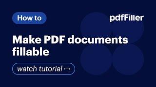 How to Add Fillable Fields to PDF