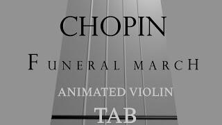Funeral March Chopin - Animated Violin Tabs
