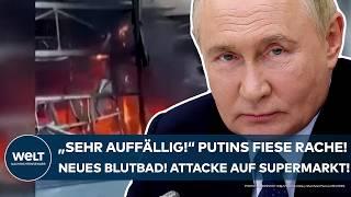 UKRAINE-KRIEG Sehr auffällig Fiese Rache von Putin Attacke auf Supermarkt - Tote und Verletzte