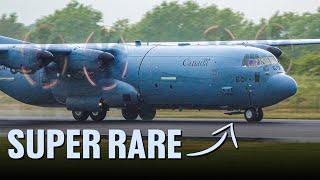 RARE C130 Hercules Visits Manchester Airport