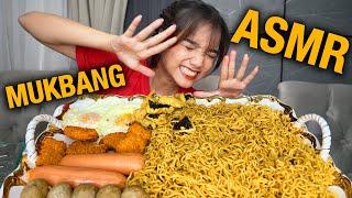 ASMR MUKBANG SPICY INDOMIE GORENG 7 BUNGKUS  EATING SOUNDS