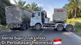 Kecelakaan Truk Di Perbatasan Sumatera Utara-Riau Indonesia 