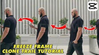 How to do freeze frame edit in capcut -freeze frame clone trail video tutorial