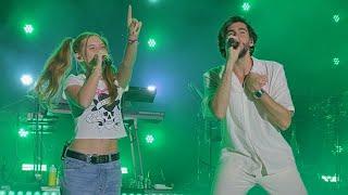 Emma performing with Alvaro Soler at his concert