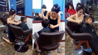 Susahnya nyukur anak kecil - Kid Haircut at Barbershop