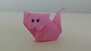 Kağıttan Kedi Nasıl Yapılır - Origami Kedi Yapımı