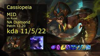 Cassiopeia vs Ryze Mid - NA 11522 Patch 12.20 Gameplay