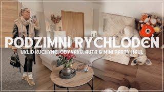 PODZIMNÍ RYCHLODEN   úklid kuchyně obýváku auta & mini party haul   2024