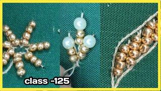 Maggam work beads work for beginners beads work  Easy and simple designtutorial classes