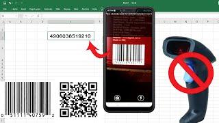 How to use Mobile as a Barcode  QR Code Scanner for MS Excel  MS Word
