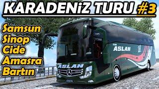 KARADENİZ TURU #3  YENİ TRAVEGO İLE SAMSUN - SİNOP - CİDE - AMASRA - BARTIN SEFERİ  ETS2 1.47 