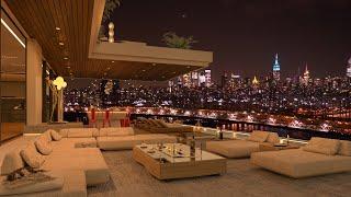 Luxury City Nights Jazz - Sophisticated Living Room Escape for Focus Rest and Calm 